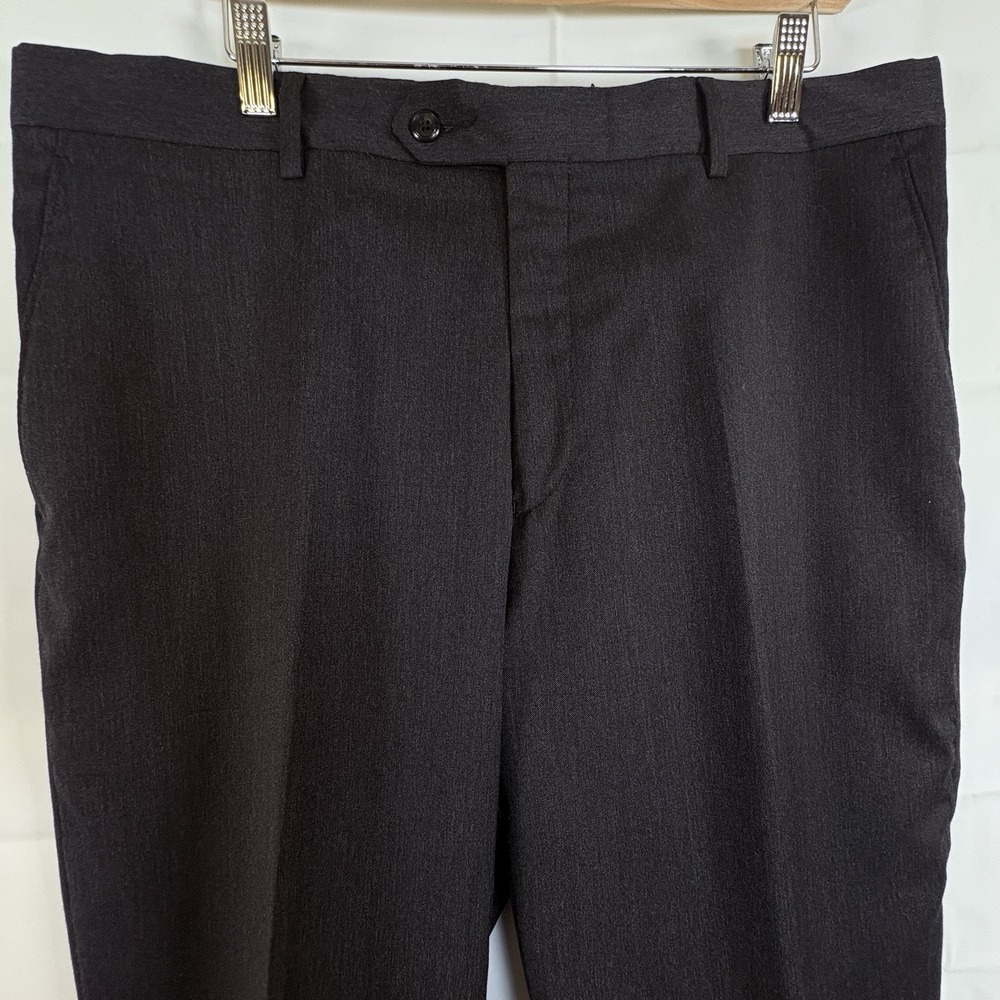 Jos. A. Bank Signature Men's Gray Black Wool Dress Pants 36W Tailored Straight